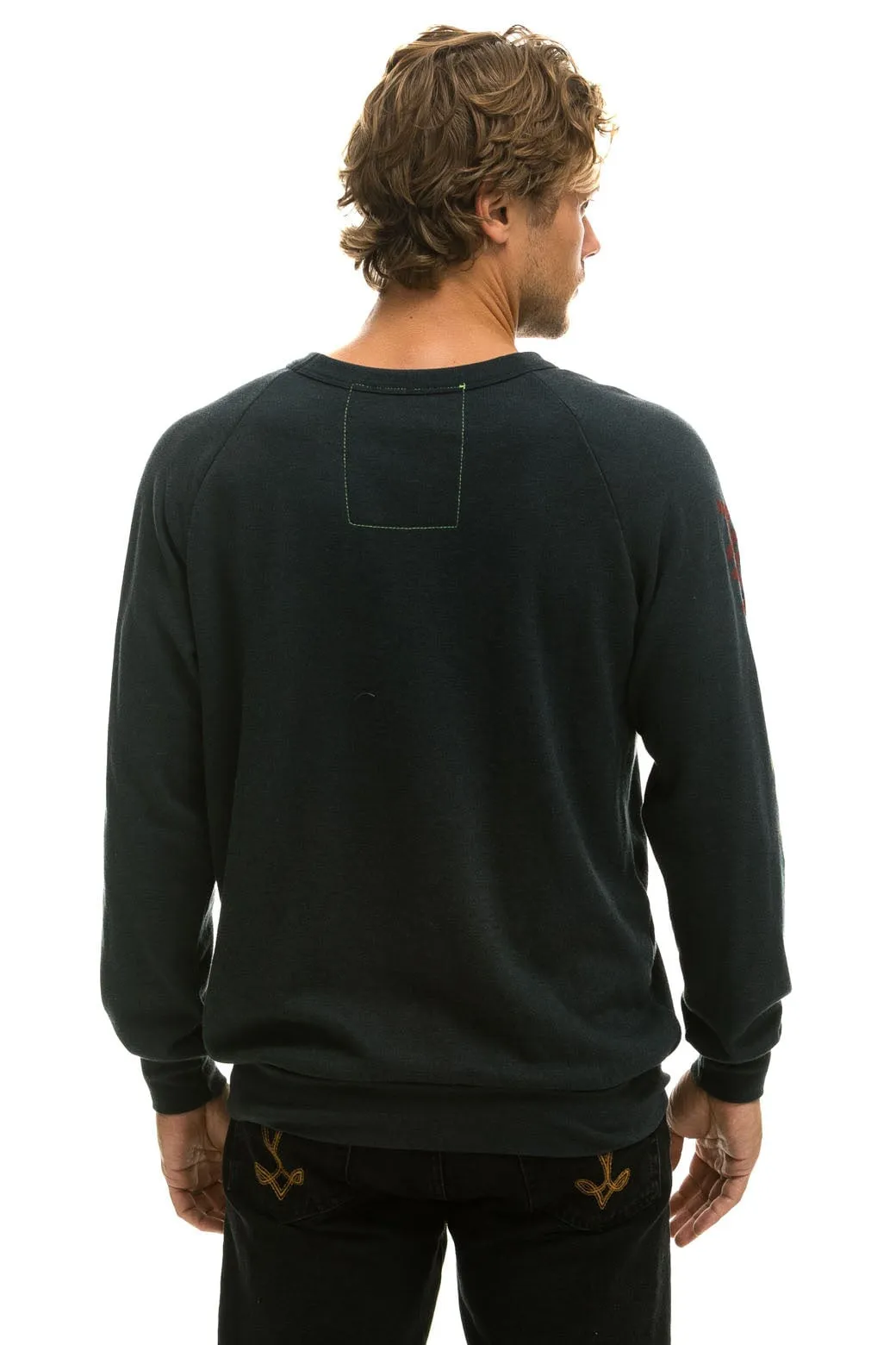 AVIATOR NATION MALIBU CREW SWEATSHIRT - CHARCOAL