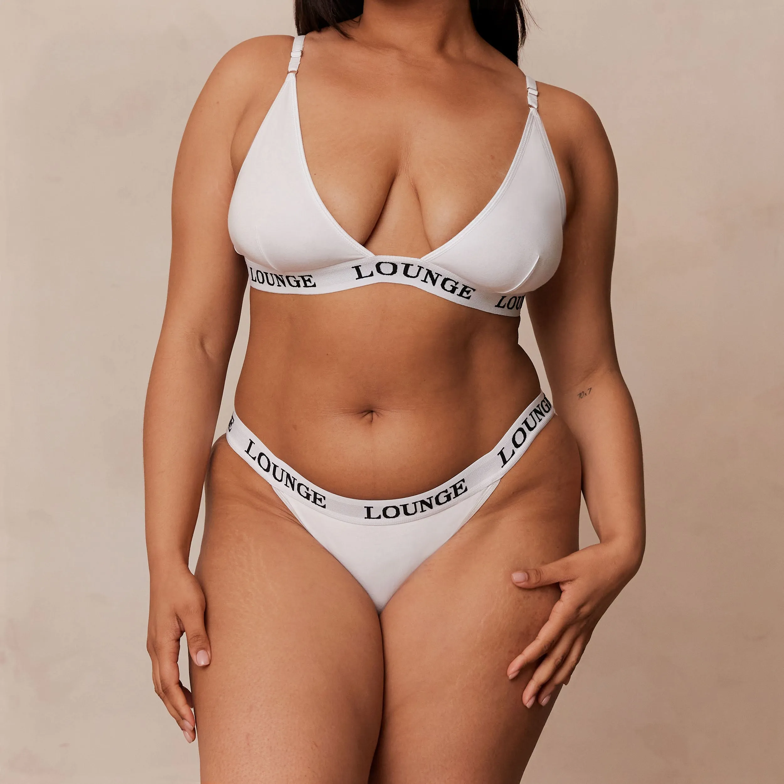 Bamboo Triangle Bra  - All White