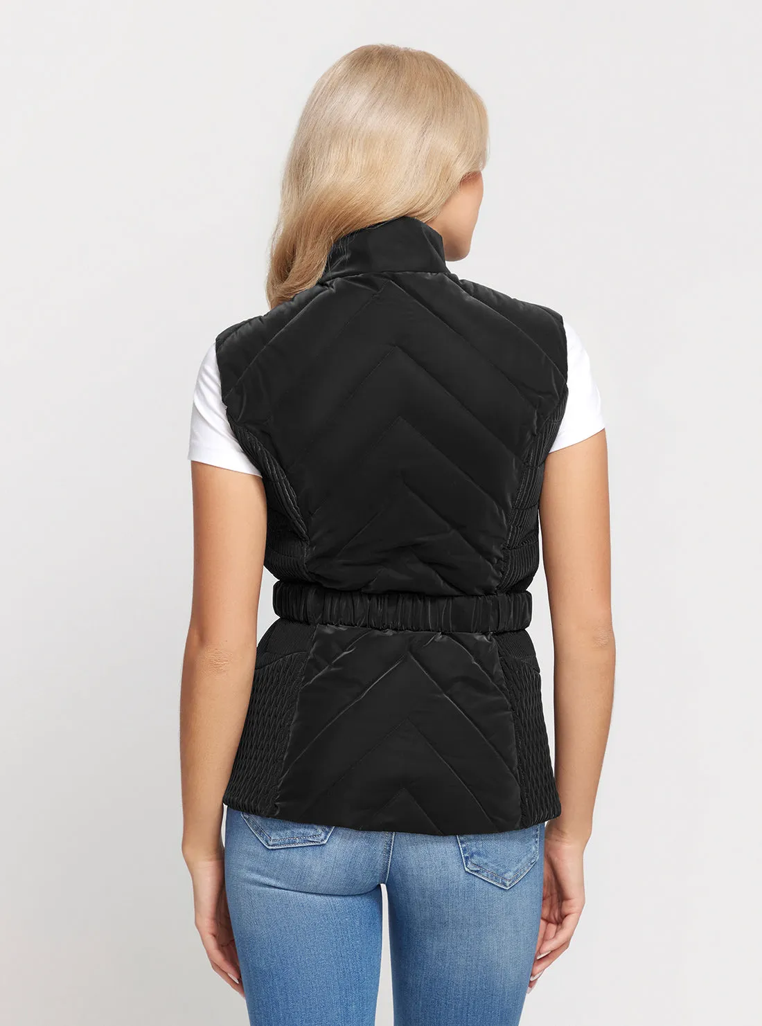 Black Cassandra Belted Vest