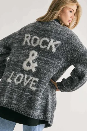 Bohemian Rock & Love Knit Long Sleeve Cardigan