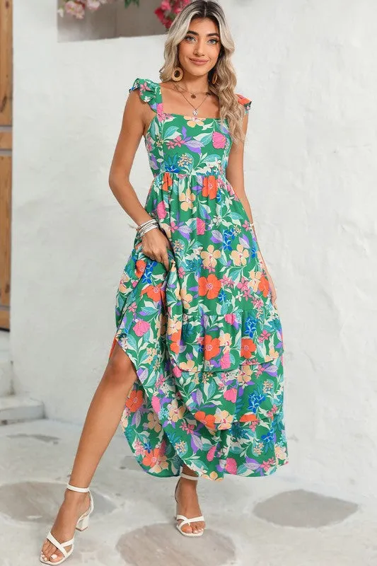 Boho Floral Tiered Maxi Dress *Online Only*