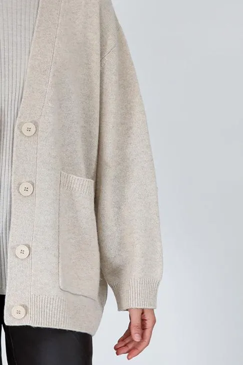 BRYNN BOYFRIEND CARDIGAN IN CASHMERE