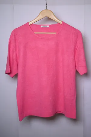 Classic Medium Pink Half Sleeves Sweatshirt