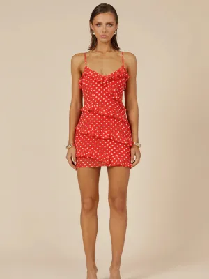 Dejalina Mini Dress Red Dot