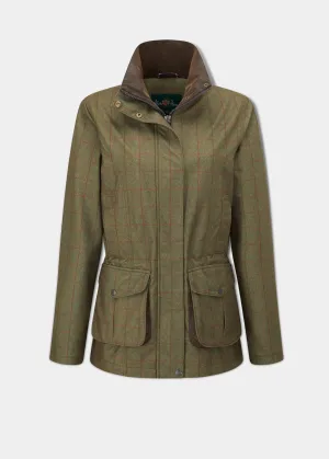 Didsmere Ladies Technical Tweed Coat In Pine - Regular Fit