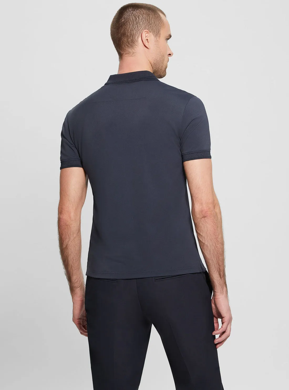 Eco Navy Blue Tech Stretch Polo T-Shirt