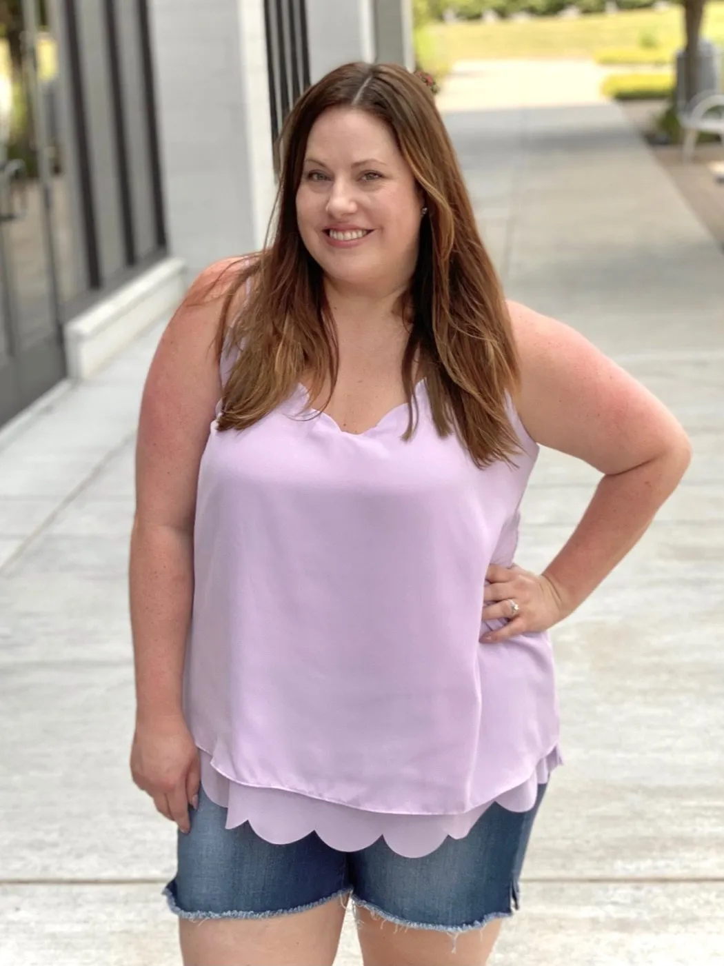 Everyday Scallop Cami in Lavender