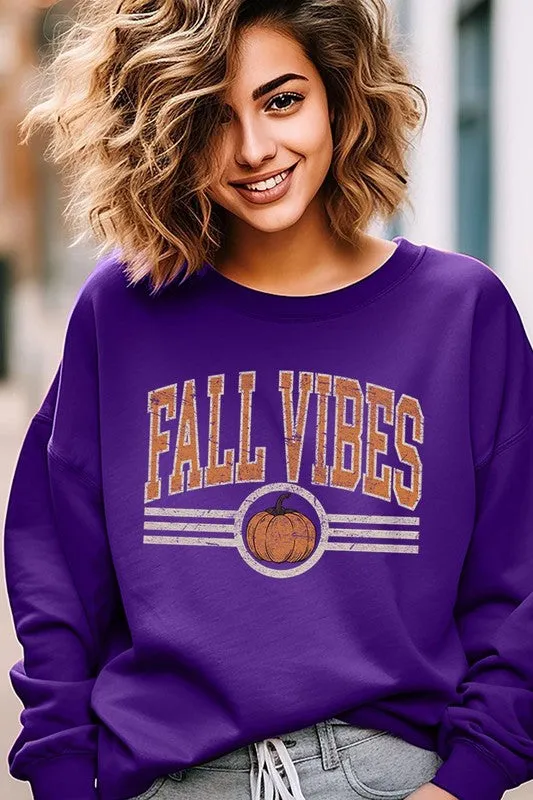 Fall Vibes Graphic Fleece Sweatshirts