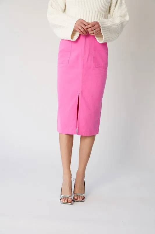 Fuchsia Camila Utility Skirt