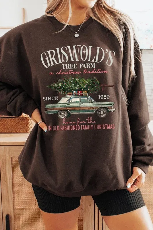 Griswold Christmas Tree Farm Fleece Sweatshirts