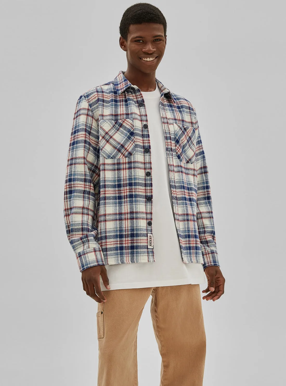 GUESS Originals Blue Beau Flannel Shirt