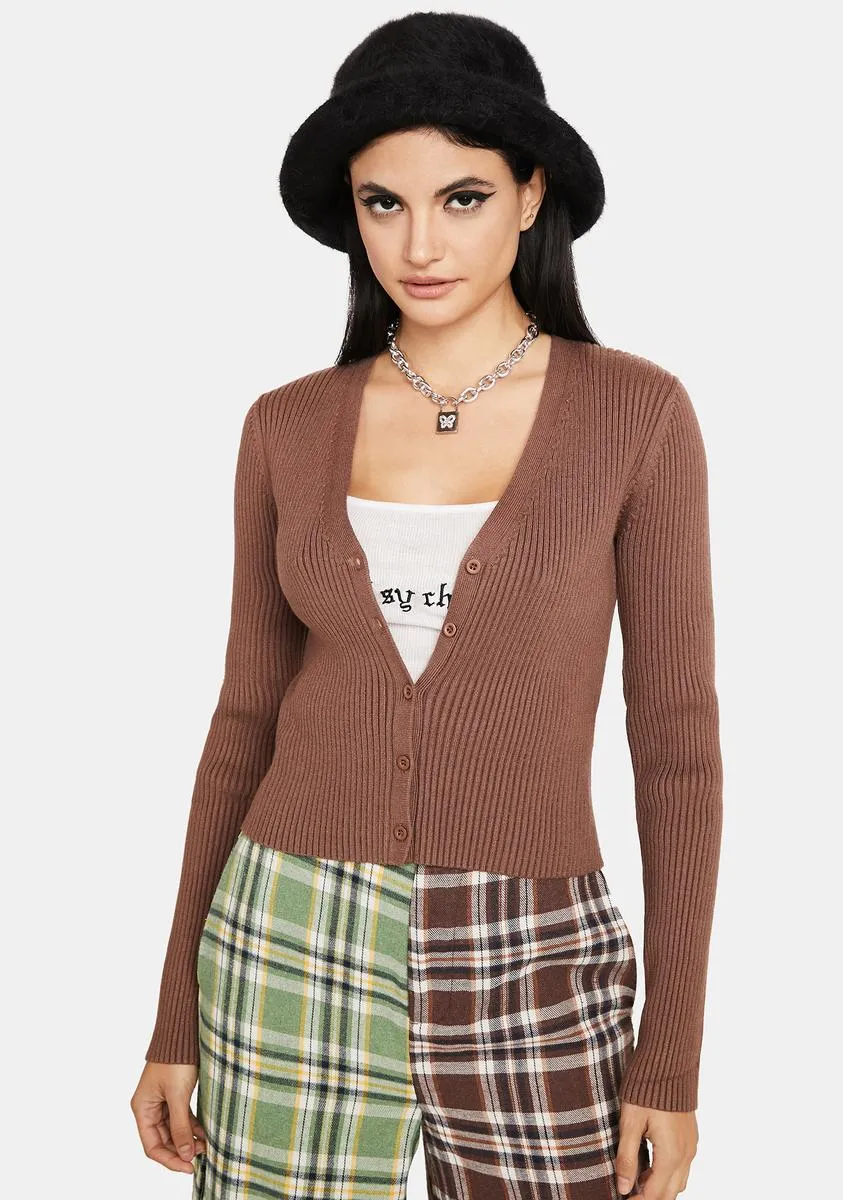 Harper Cropped Knit Cardigan