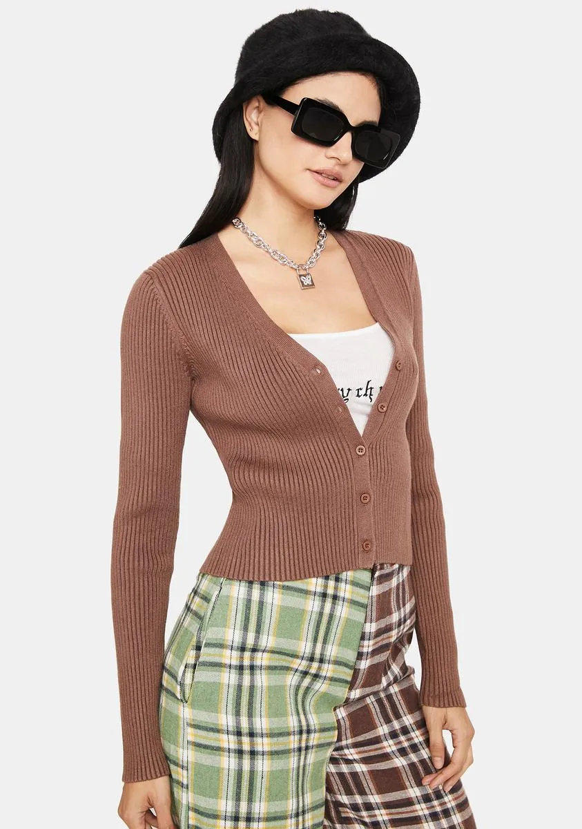 Harper Cropped Knit Cardigan