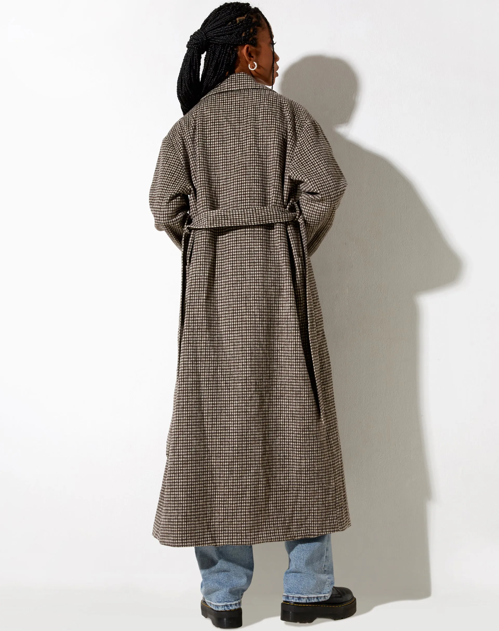 Herdina Coat in Houndstooth Brown