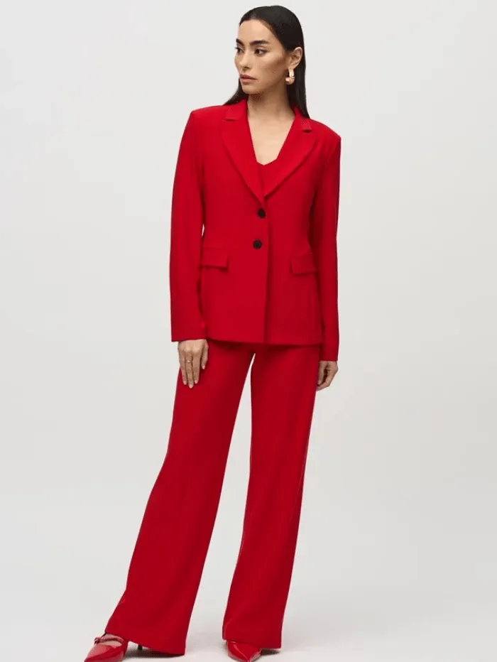 Joseph Ribkoff  Fitted Blazer In Lipstick Red 244095 Col 3229