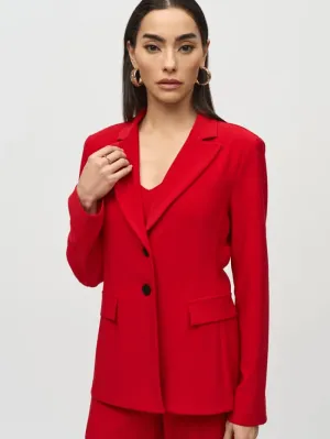 Joseph Ribkoff  Fitted Blazer In Lipstick Red 244095 Col 3229