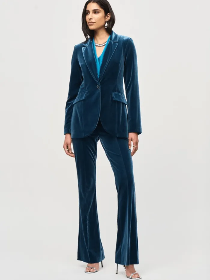 Joseph Ribkoff Velvet Fitted Blazer In Nightfall 243286 Col 3920