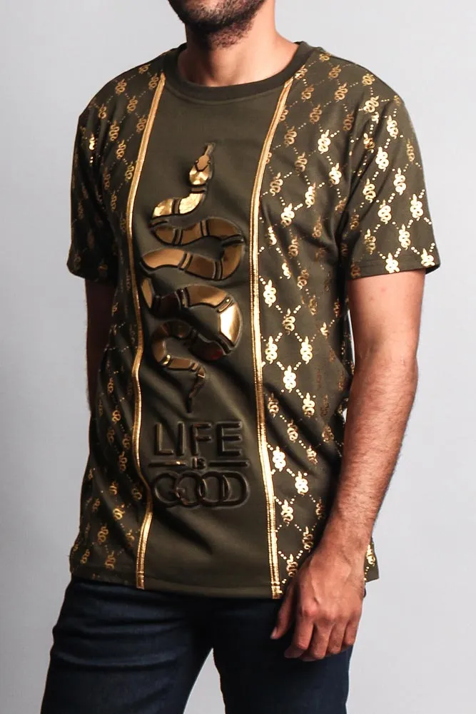 Life is Good 3D Snake T-Shirt