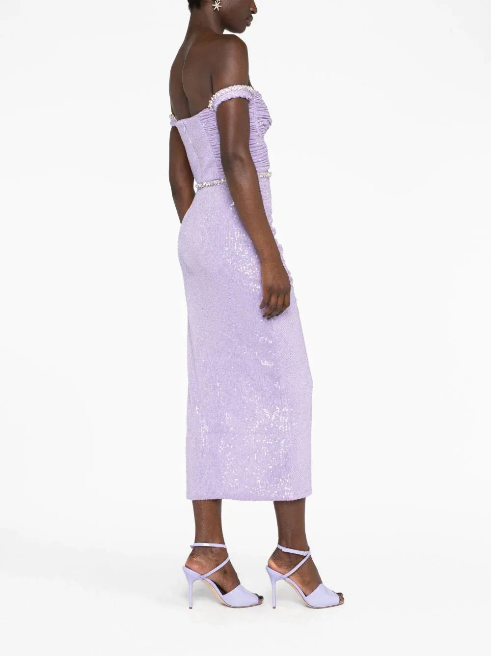 Lilac Sequin Midi Dress