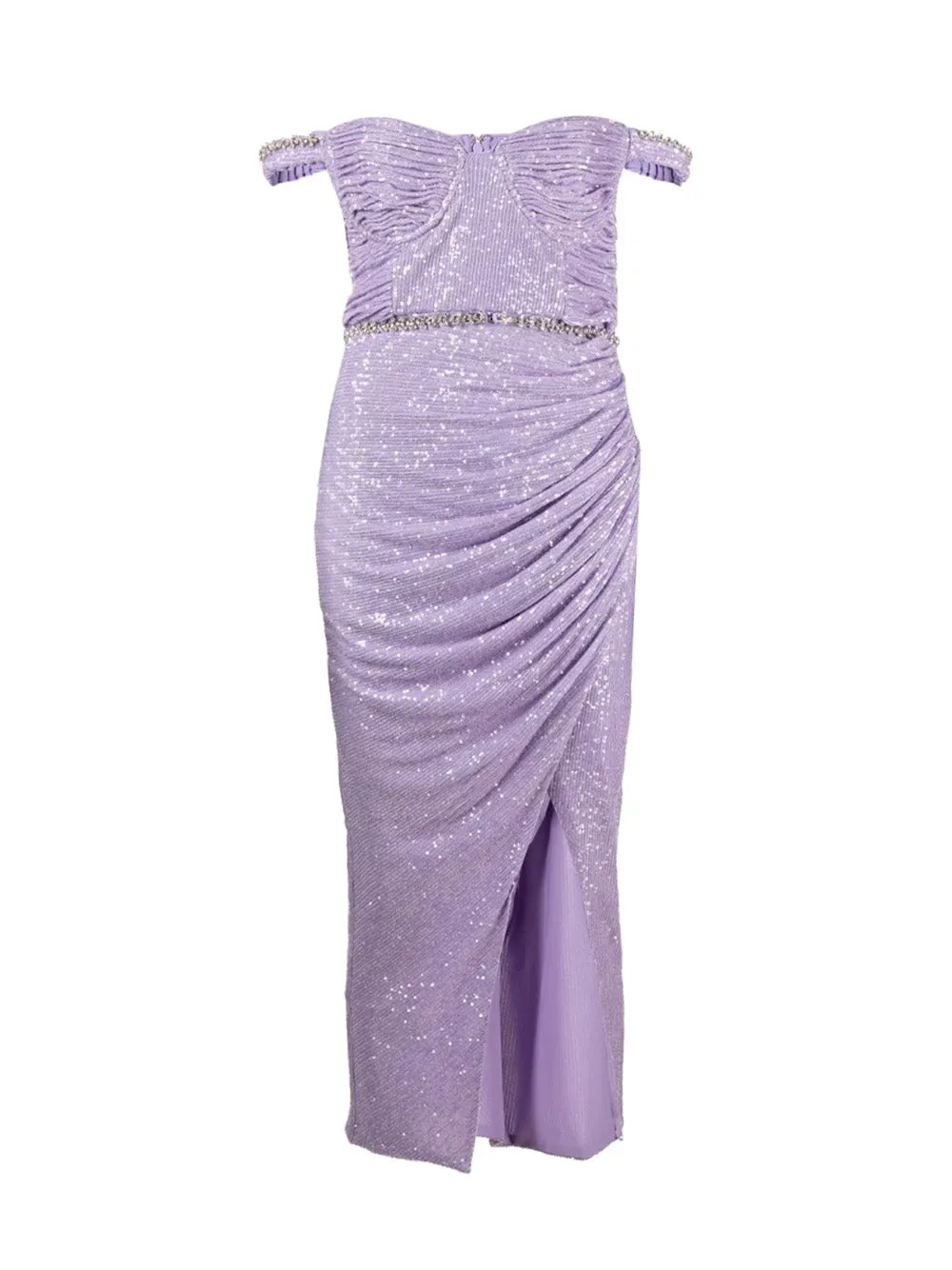 Lilac Sequin Midi Dress