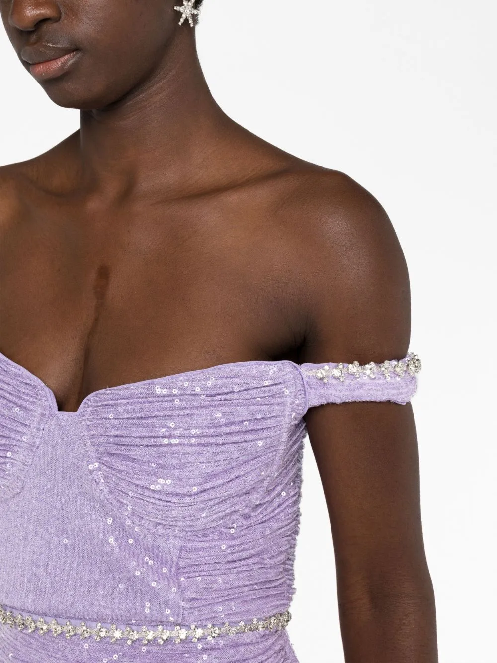 Lilac Sequin Midi Dress