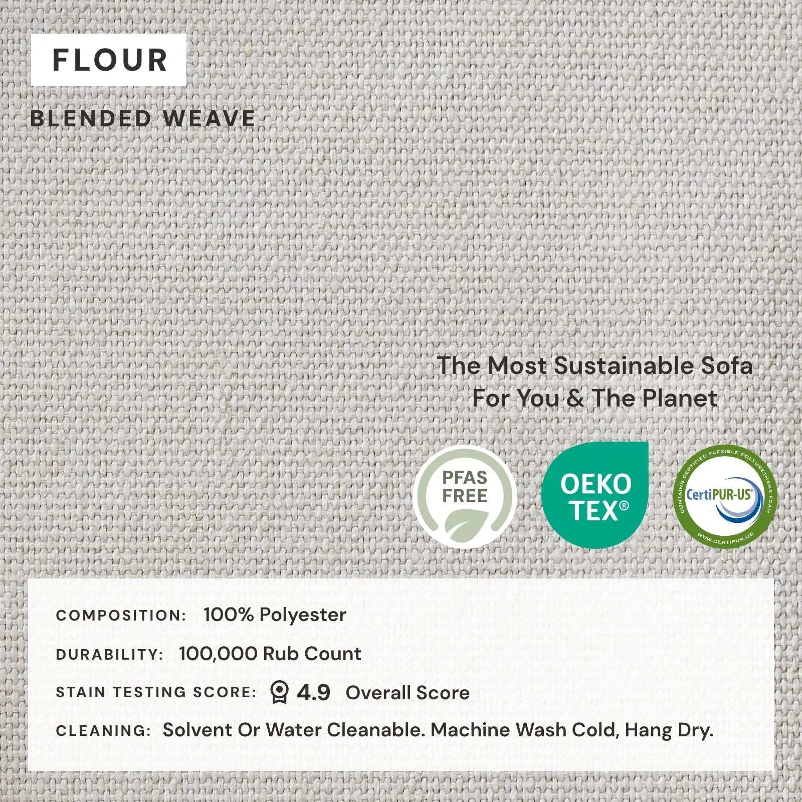 Modular Performance 2-Seater in Flour | Relaxed Blend