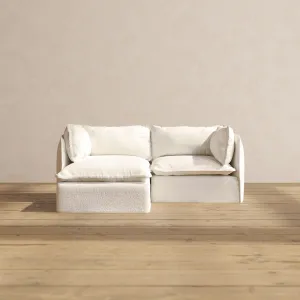 Modular Performance 2-Seater Sectional in Mousse | Relaxed Blend