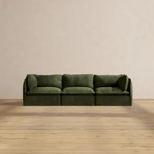 Modular Performance 3-Seater in Olive | Relaxed Blend