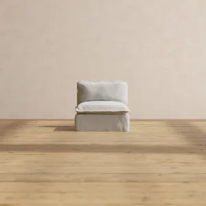 Modular Performance Armless Chair in Cloud | Relaxed Blend