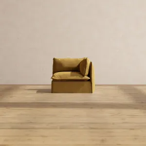 Modular Performance End Chair in Toffee | Relaxed Blend