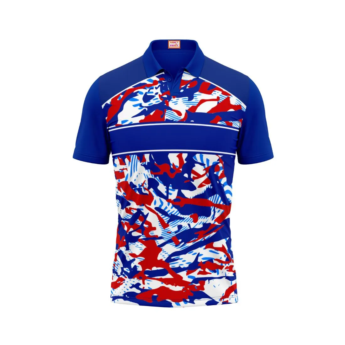 Next Print Customized Polo Neck Royal Blue Jersey NPTS25