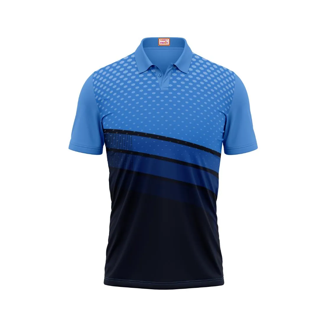 Next Print Customized Polo Neck Skyblue Jersey Design 16