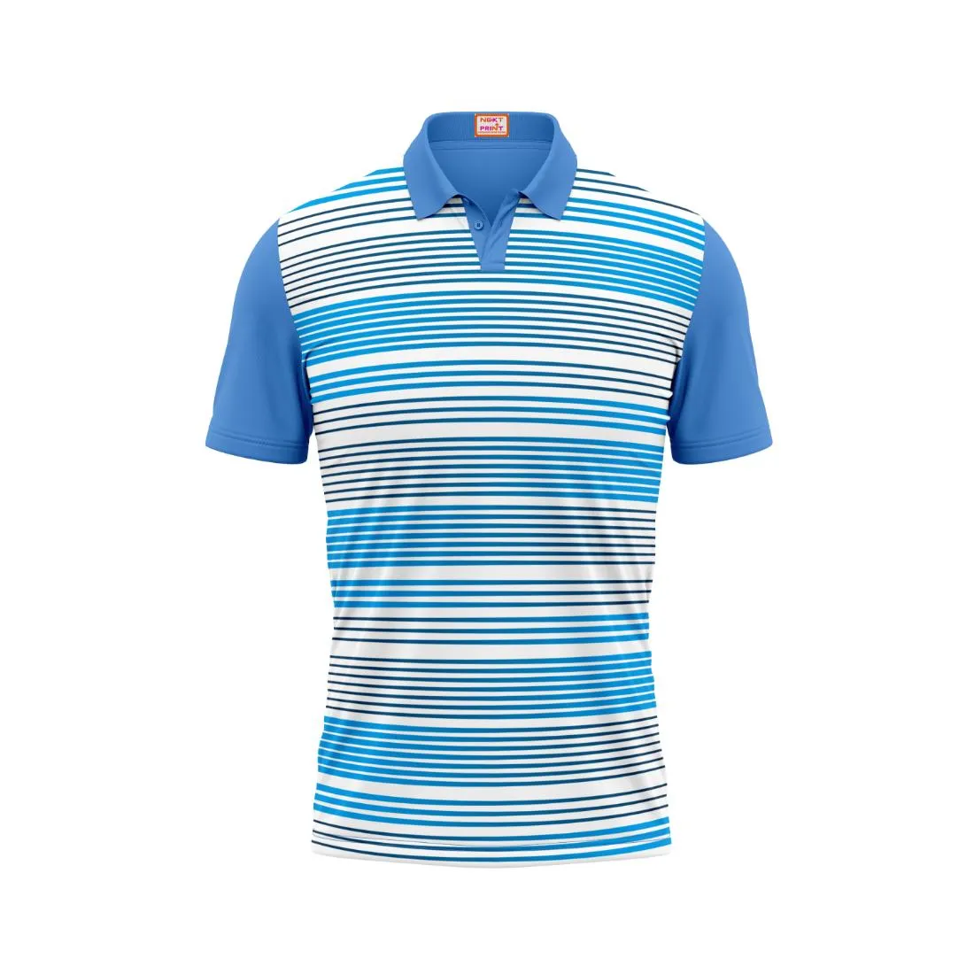 Next Print Customized Polo Neck Skyblue Jersey Design 34