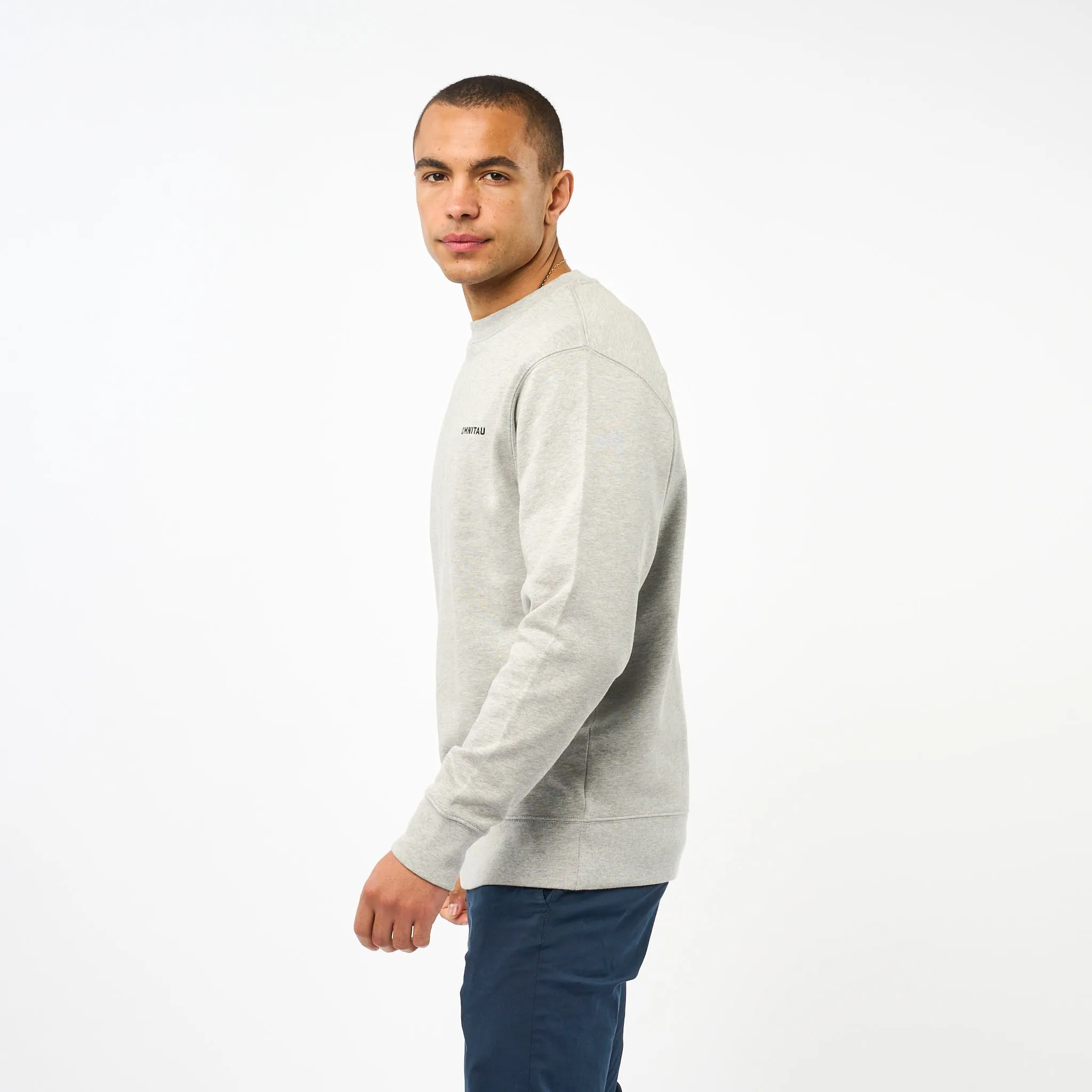 Omnitau Men's Muir Organic Cotton Medium Fit Sweatshirt - Heather Grey