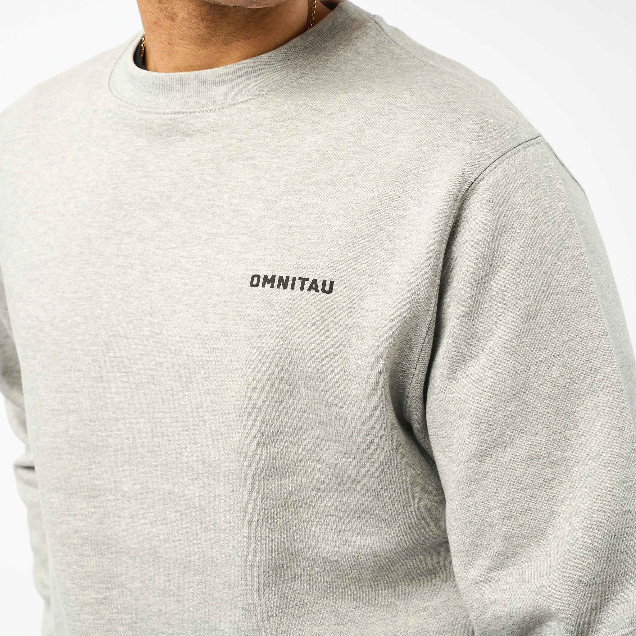 Omnitau Men's Muir Organic Cotton Medium Fit Sweatshirt - Heather Grey