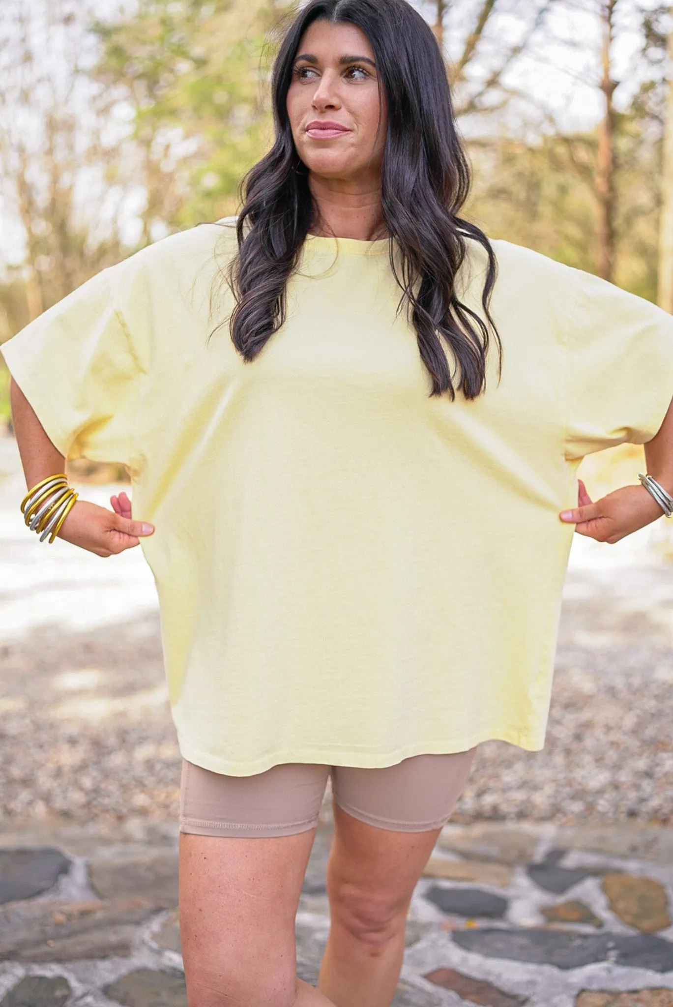 Perfect Happiness Washed Yellow Tee