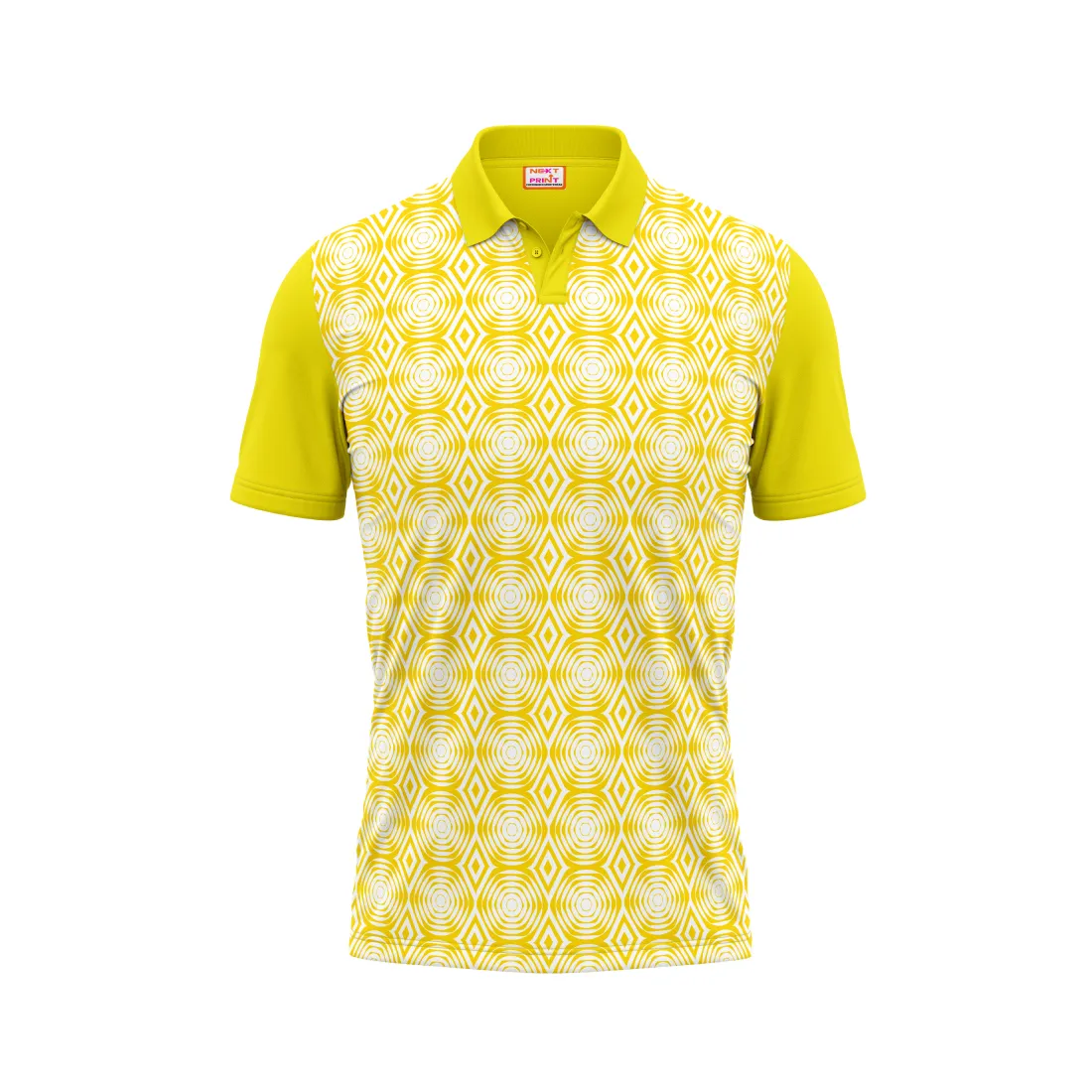 Polo Neck Printed Jersey Yellow NP5000079