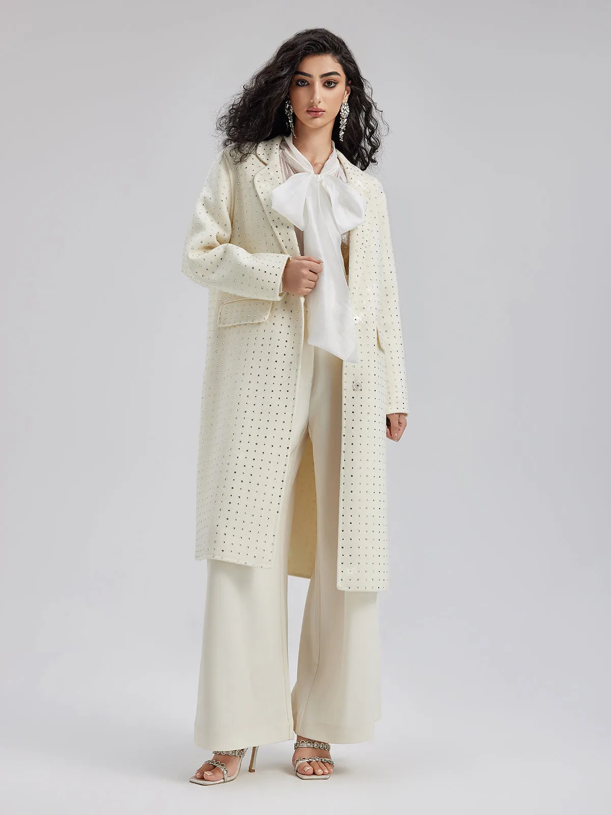 Premium Australian Wool Rhinestone Coat