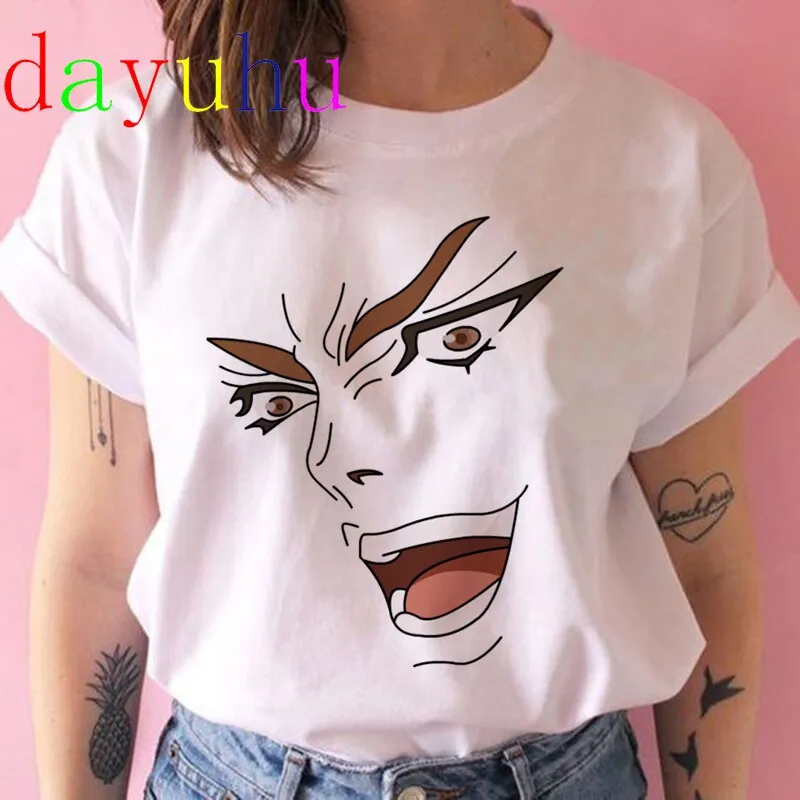 Printed White T-Shirt Jojo's Bizarre Adventure