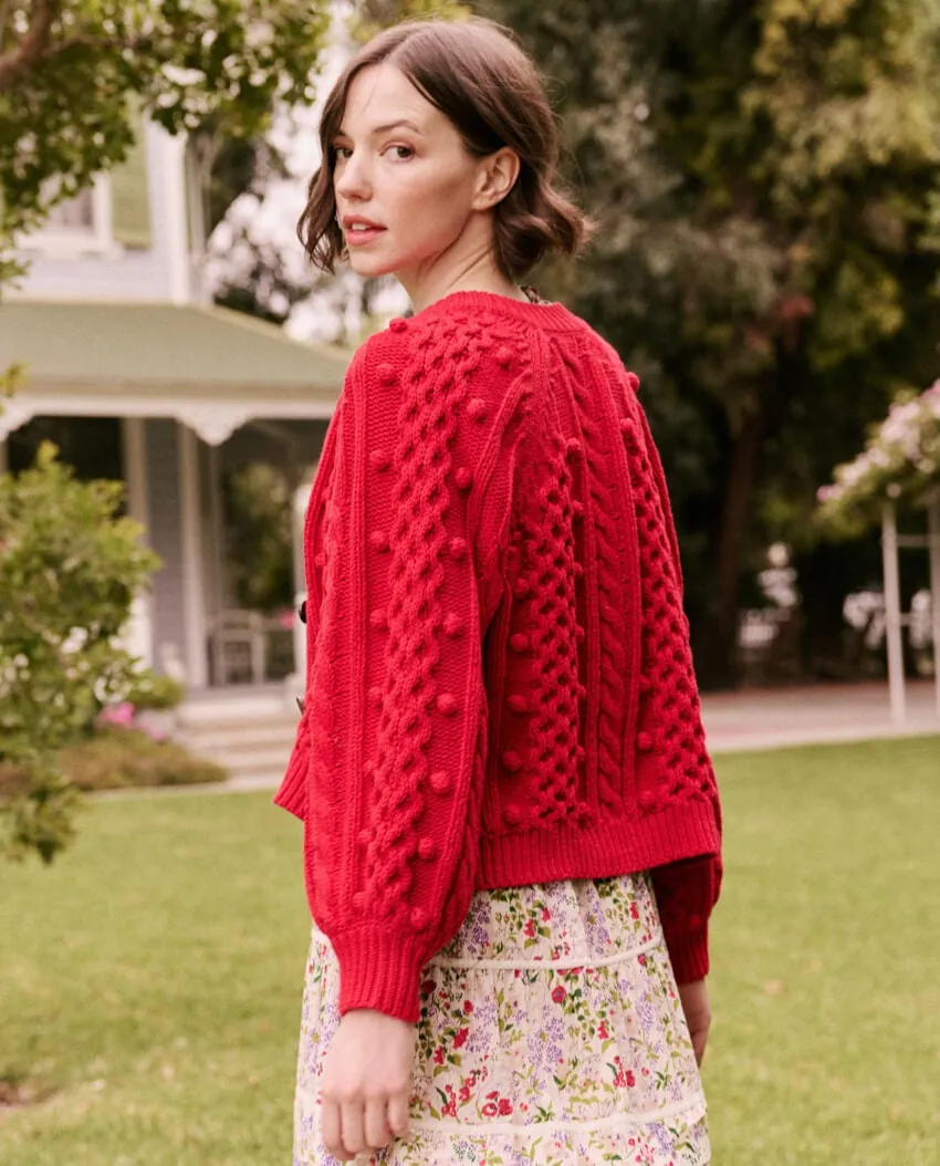 The Great- The Mountainside Cardigan in Deep Rose