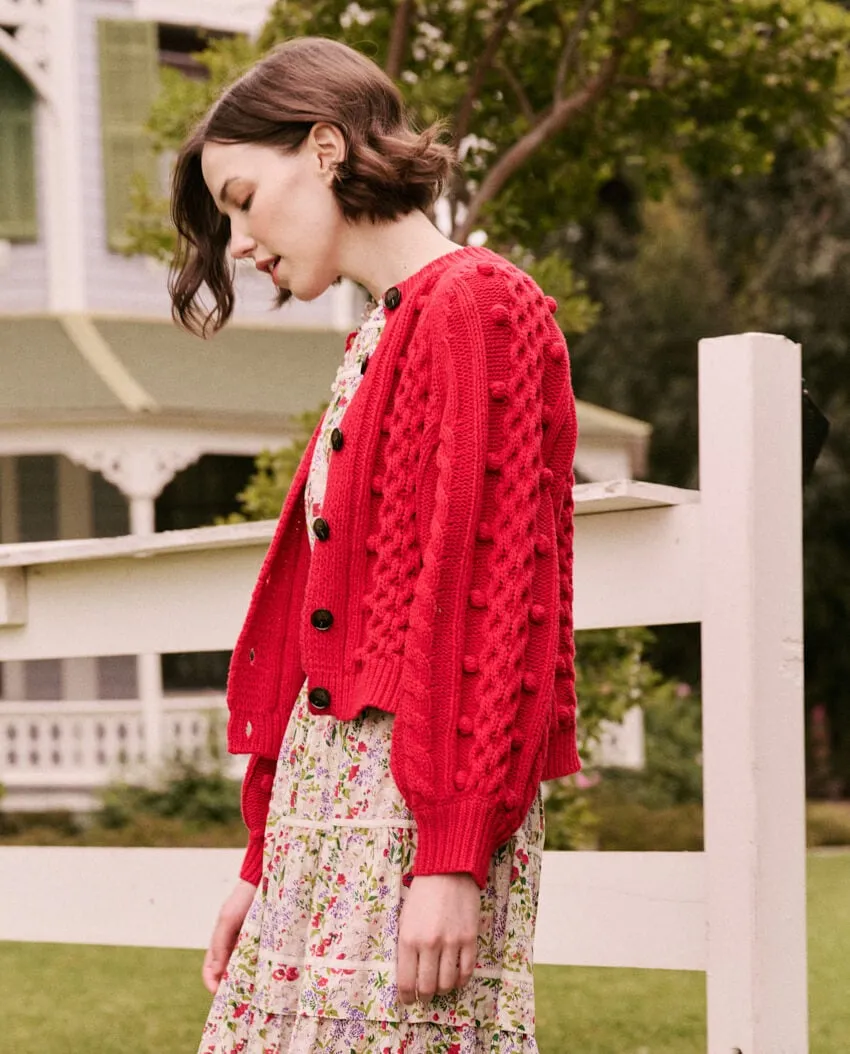 The Great- The Mountainside Cardigan in Deep Rose