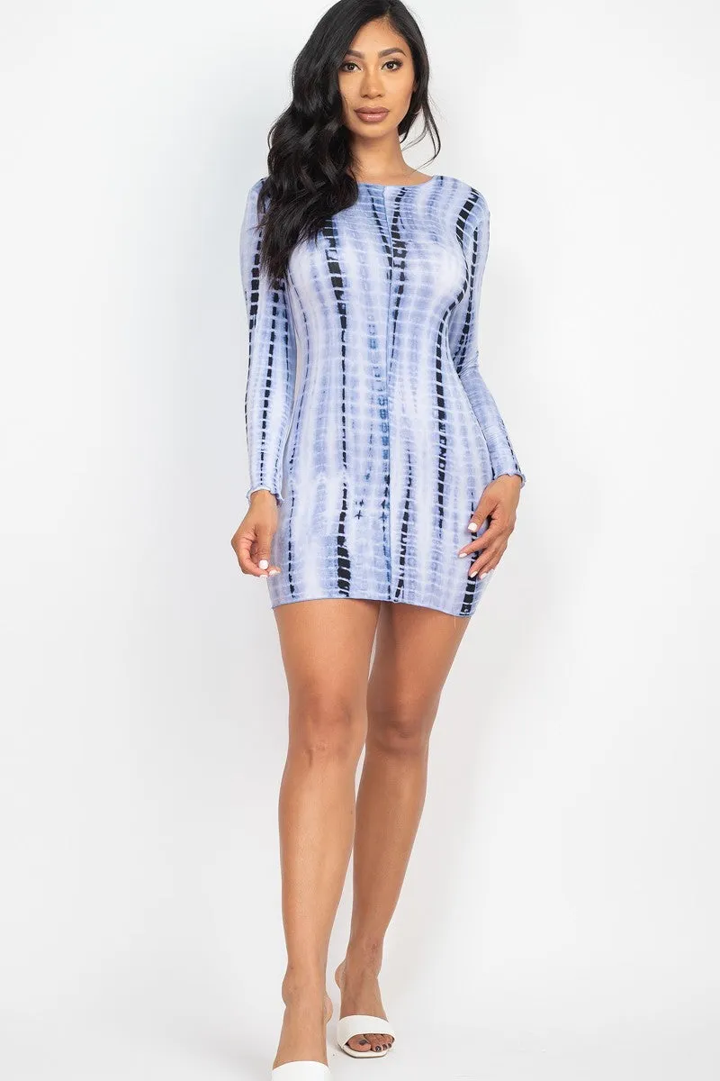 Tie-dye Printed Bodycon Dress