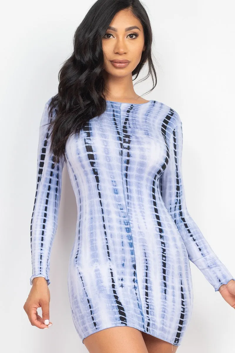 Tie-dye Printed Bodycon Dress