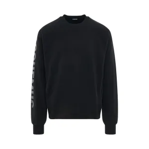 Typo Sleeve Logo Sweatshirt in Black