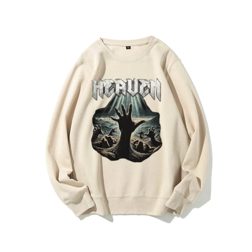 Women Vintage Desert Hand Graphic Sweatshirts