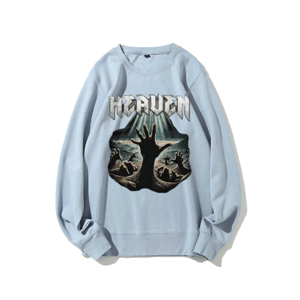 Women Vintage Desert Hand Graphic Sweatshirts