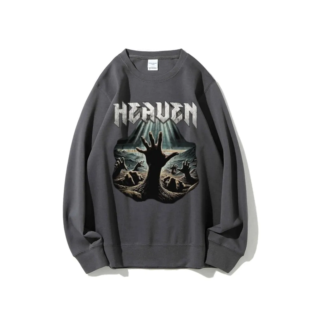 Women Vintage Desert Hand Graphic Sweatshirts