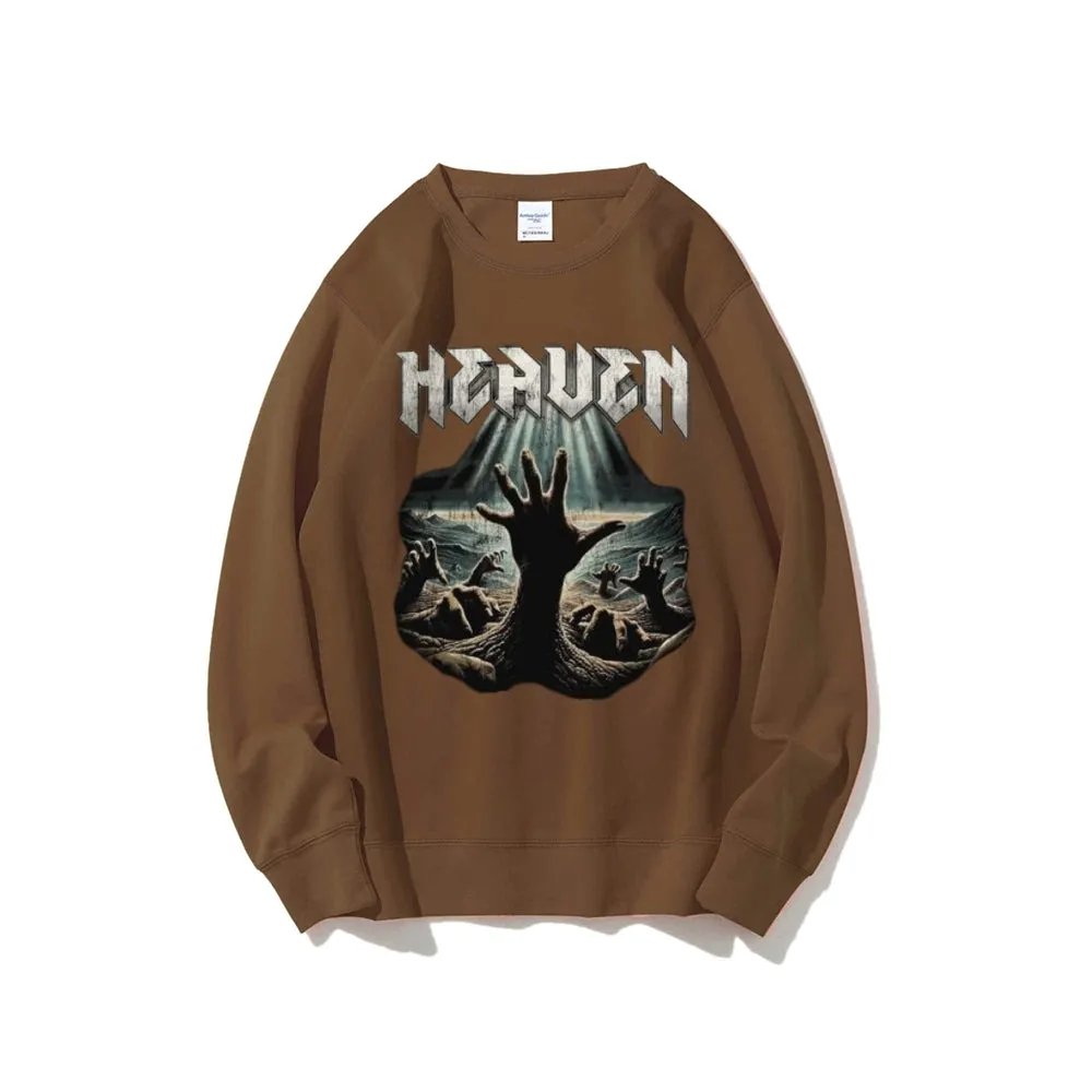 Women Vintage Desert Hand Graphic Sweatshirts